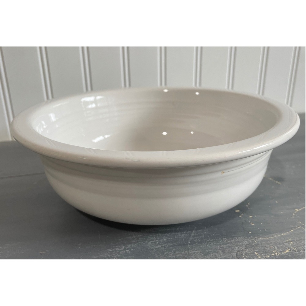 Homer Laughlin Fiesta White Large Serving Bowl Ceramic USA PPD 8.25 Inch